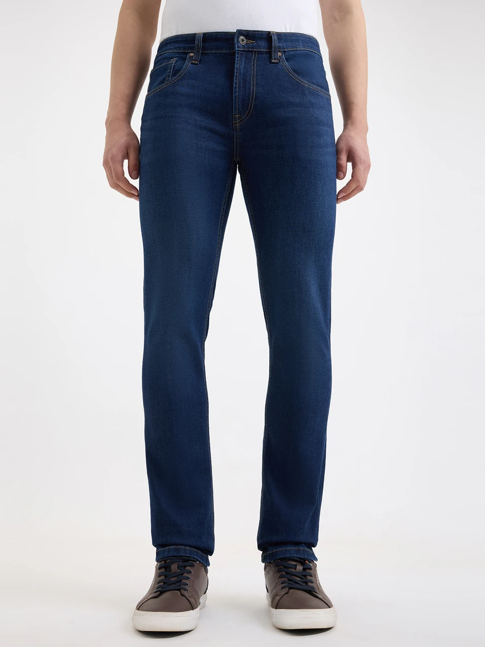 Pepe Jeans Men Slim Mid Rise Blue Jeans