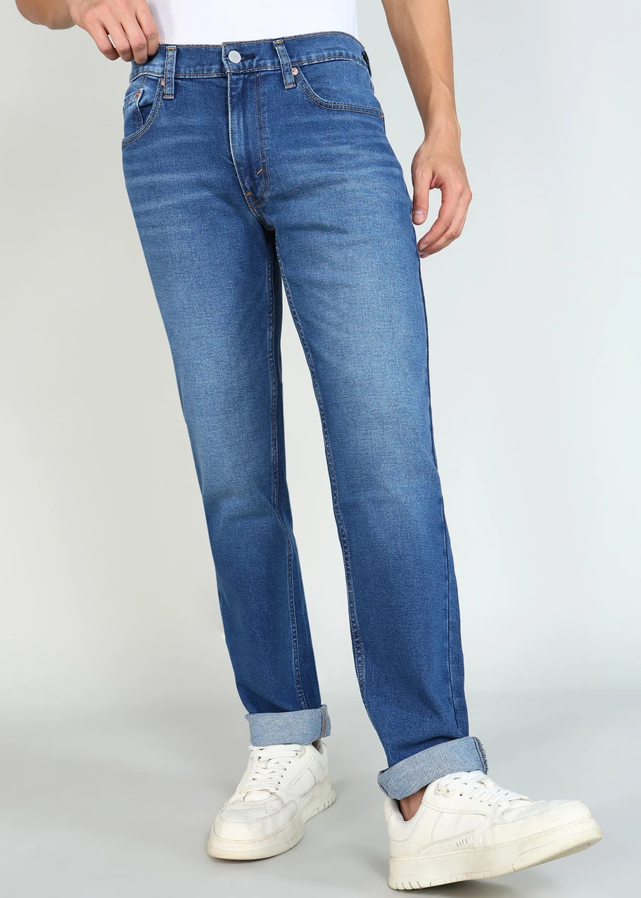 LEVI'S Men Slim Mid Rise Blue Jeans