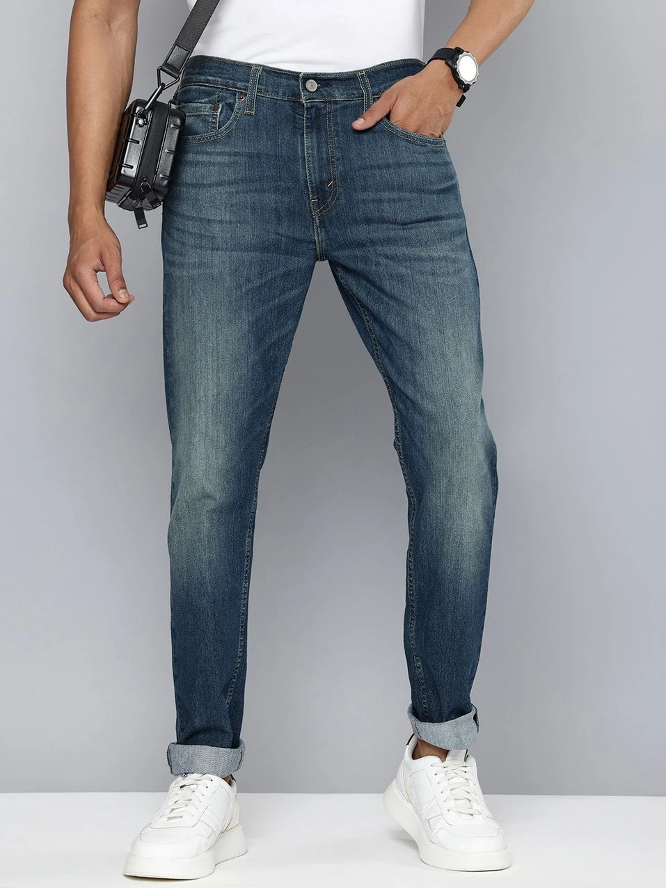 LEVI'S 512 Men Slim Mid Rise Blue Jeans